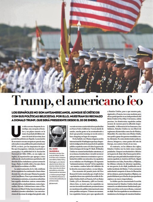 Trump, el americano feo. España y Estados Unidos. tintaLibre, enero 2017