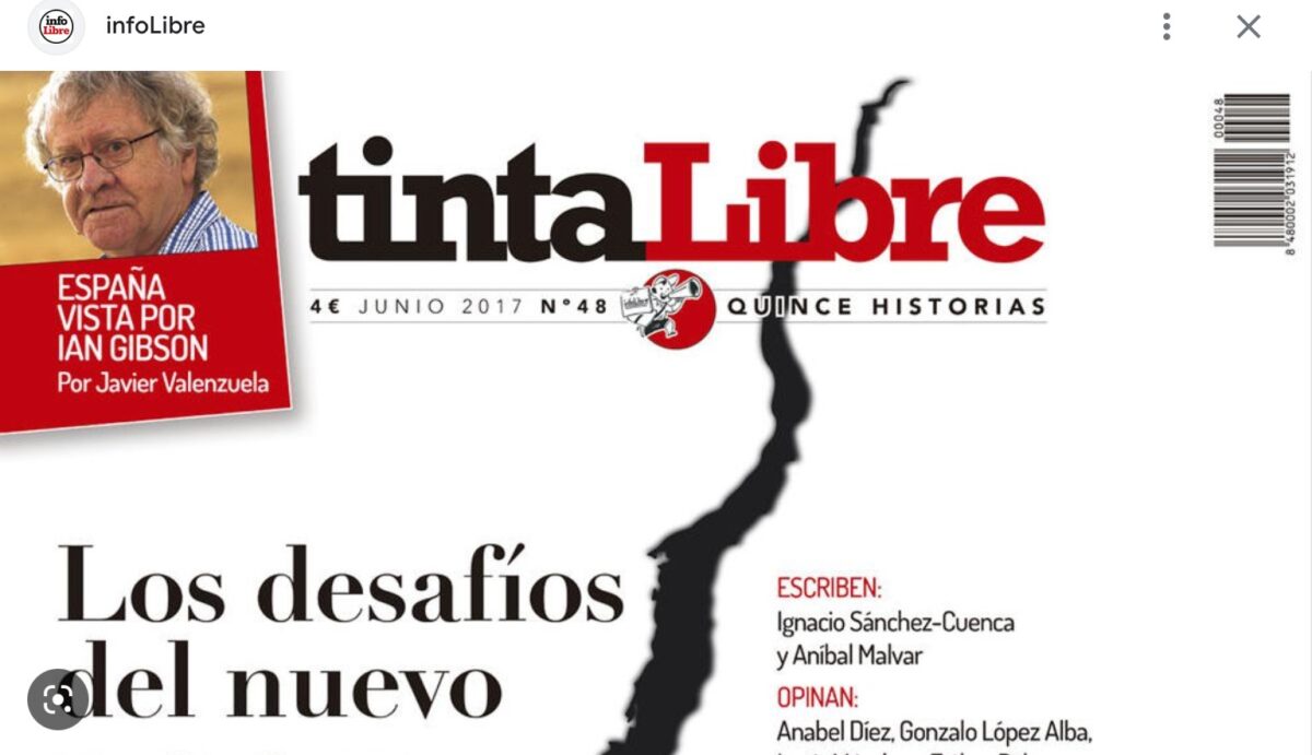 La corrupción es endémica en España. Entrevista de Javier Valenzuela a Ian Gibson. tintaLibre junio 2017