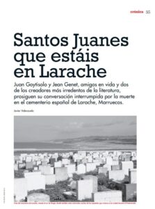 Santos Juanes que estáis en Larache. Goytisolo y Genet. tintaLibre. Noviembre 2017