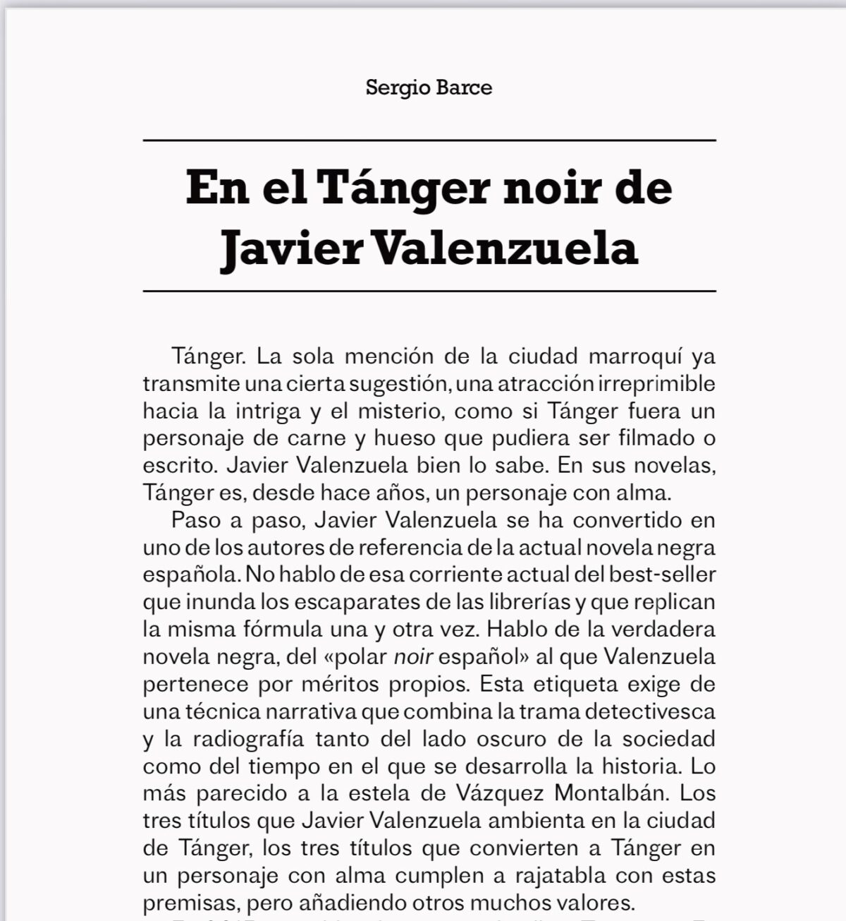 Trilogía Tánger Noir reseñada por Sergio Barce en SureS primavera 2023