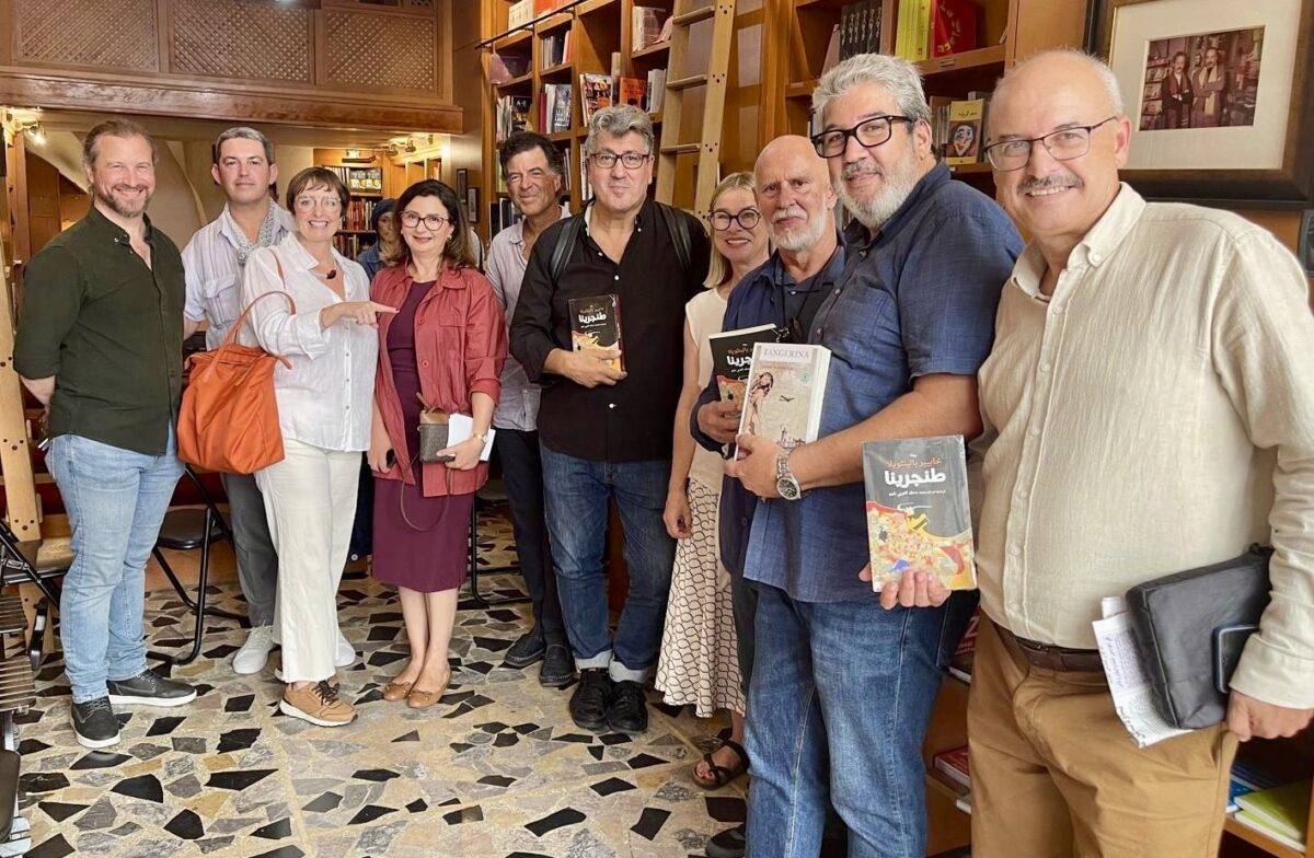 Algunos de los participantes en la presentación de la traducción al árabe de Tangerina en la Librairie des Colonnes, 19 de septiembre de 2024